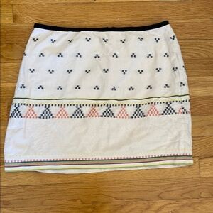 Madewell tribal print mini skirt.